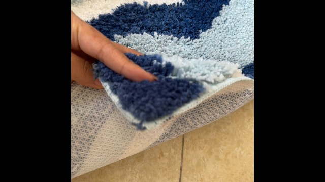 Amazon.com: FJMCOZY Bathroom Mat Blue Bath Mat for Bathroom Cute