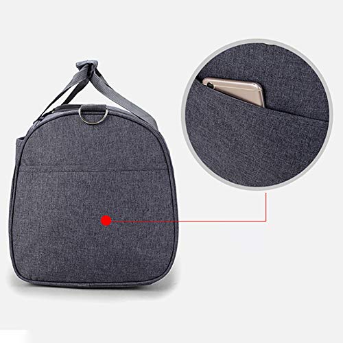 Gym Bag Large Sports Bags Fitness Travel Duffle Bag Mens Womens High Capacity Waterproof Swimming Bags 20L Handbag Holdall Sports Shoulder Bag Tote Detachable Shoulder Strap Black, Grey - Image 5