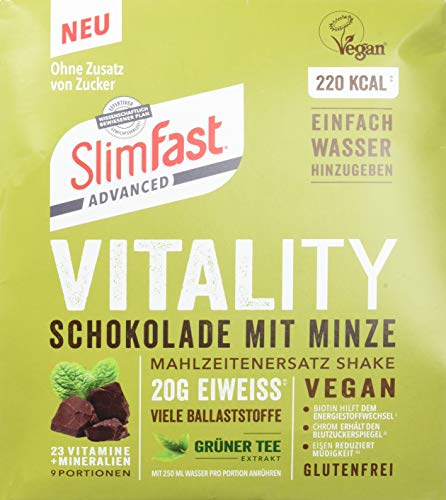 Preisvergleich Produktbild SlimFast Vitality Schokolade mit Minze Pulver, 486 g