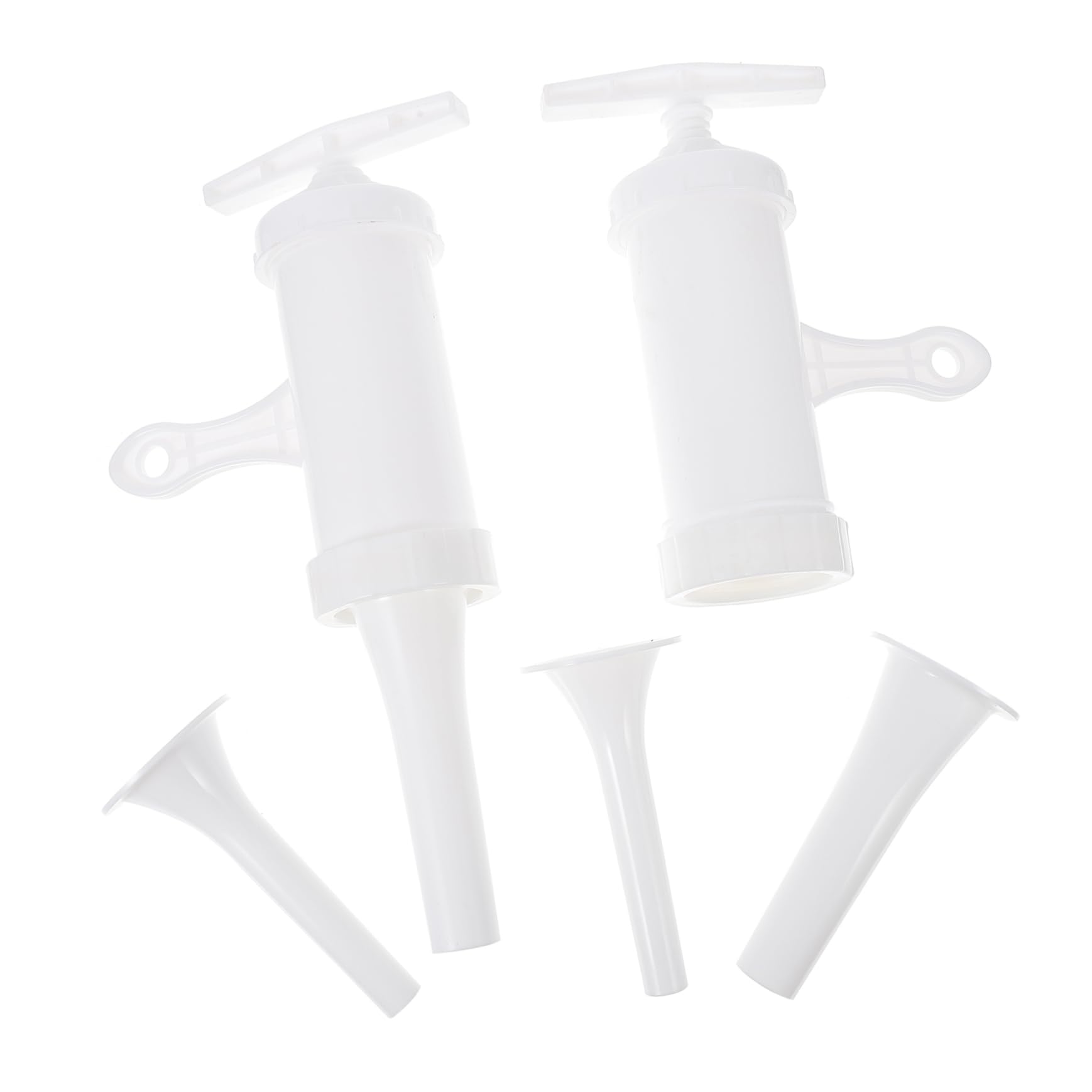 SHOWERORO 2sets Manual Sausage Stuffer Sausage Making Tool Funnels Nozzles for Filling and Stuffing Ergonomic Design for Convenient Use