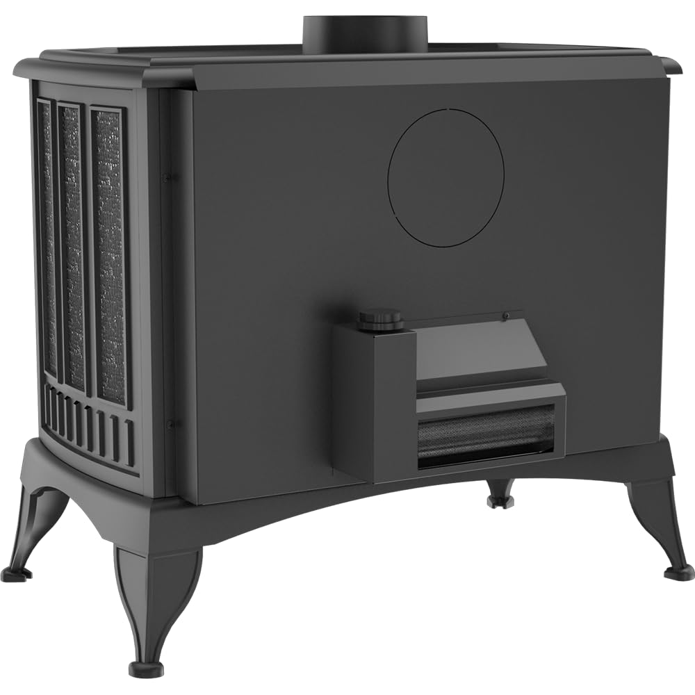 KRATKI Stufa a legna in ghisa KOZA K9 10 kW Ø150 A gamma 8,5-12,5 kW 8,5 | Ghisa nero, efficienza 75%, classe A. Ecodesign.; ECO-DESIGN classe energetica A; combustione efficiente; basse emissioni