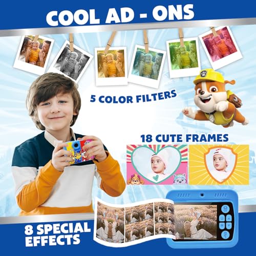 Image of Wembley DIY Instant Print Digital Camera for Kids 3+| Includes Print Rolls, 4GB SD Card & Strap| Fun Birthday Gift for Boys & Girls (Paw Patrol Theme)