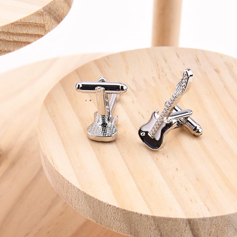 Mancuernillas de música para baterista y guitarrista miniatura 5