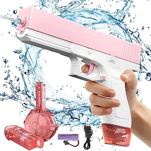 Grande Pistola de Agua Electrica,Potente Pistola De Agua Eléctrica,Pistolas de Agua Eléctricas,Pistola de Agua automática,Super Water Soaker Gun (Pistola-F)