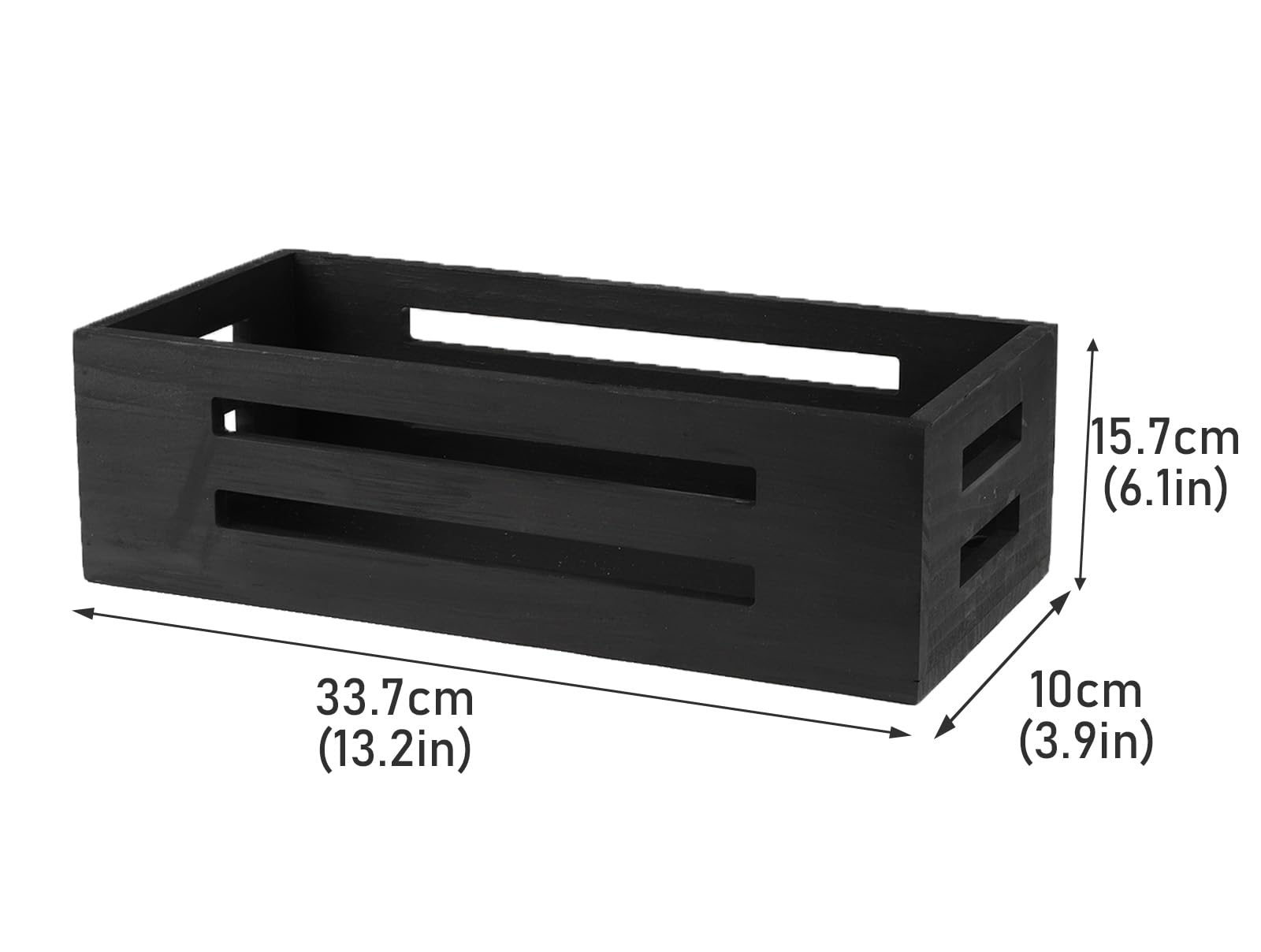Gzsekken Toilet Roll Basket Toilet Tank Basket Black Bathroom Holder Toiletries Organiser Tray for Bathroom Paper Wood Bathroom Accessories Tank Kitchen Decor - Image 4