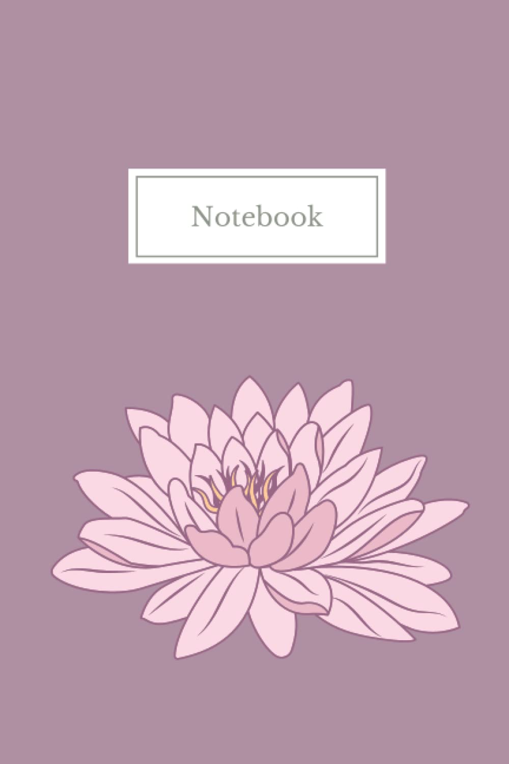 Ruled Notebook / Journal : Pink lotus "Just breathe" | 6 x 9 inches, 120 pages