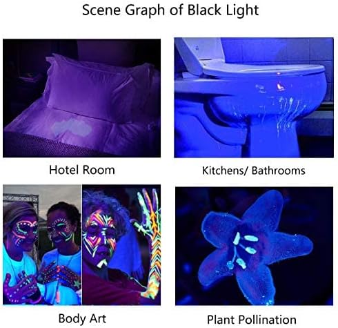 Black Light UV Flashlight UV Light, Blacklight LED Ultraviolet Urine Detector for Dog/Cat/Pet Urine & Dry Stains On Carpets/Rugs/Floor, 5-Pack