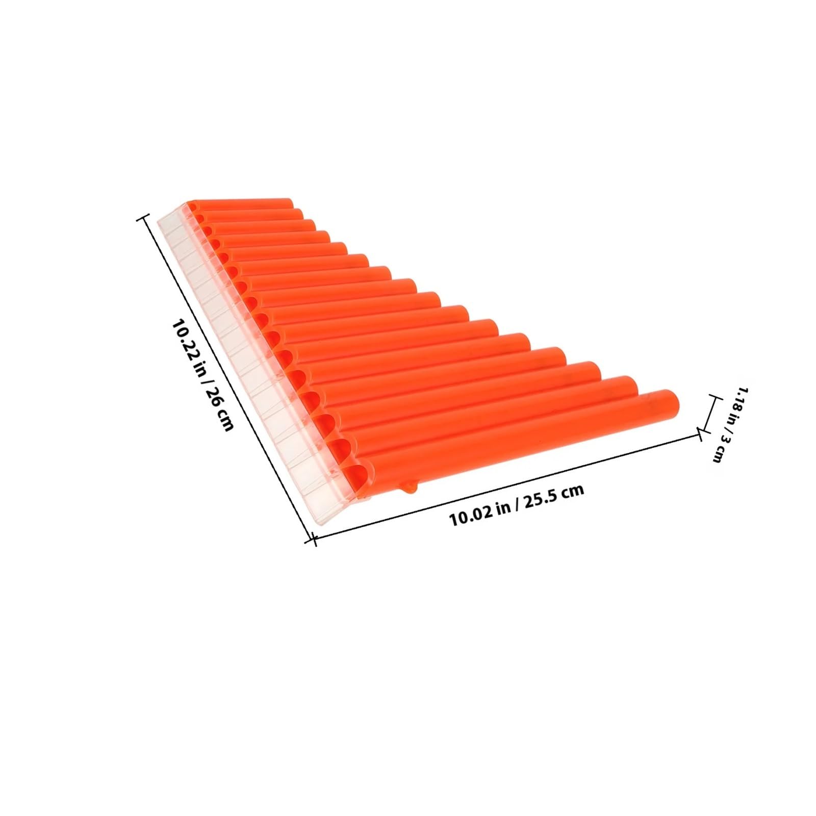 Mini flauto di Pan Flauto di Pan Strumento musicale a 16 tubi for principianti portatile for flauto a fiato Mini in plastica(Orange)