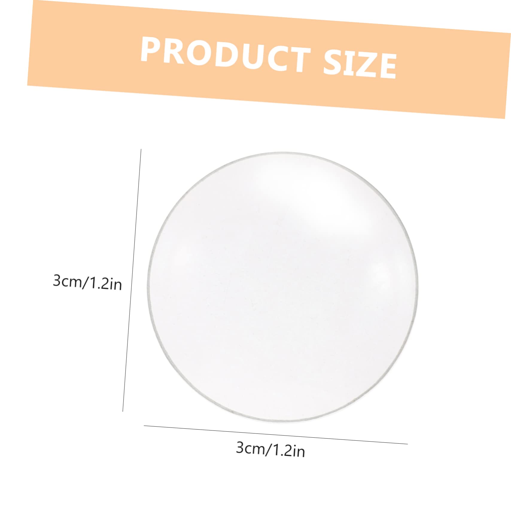 SUPVOX Glasses Lens 50mm Double Convex Lens Convex Glass Large Diameter for Science Projects