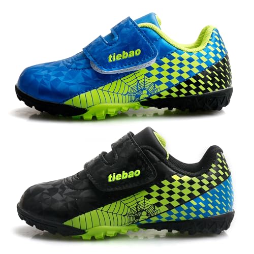 MiFeloo Kids Soccer Turf Cleats Indoor Soccer TF Shoes Toddler Little Boys Girls Blue 6.5(M) US by MiFeloo - Image 4
