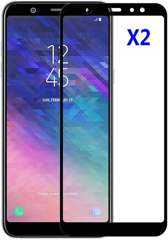 Kepuch 2 Pack Tempered Glass Screen Protector Transparent for Samsung Galaxy A6 Plus/A9 Star Lite