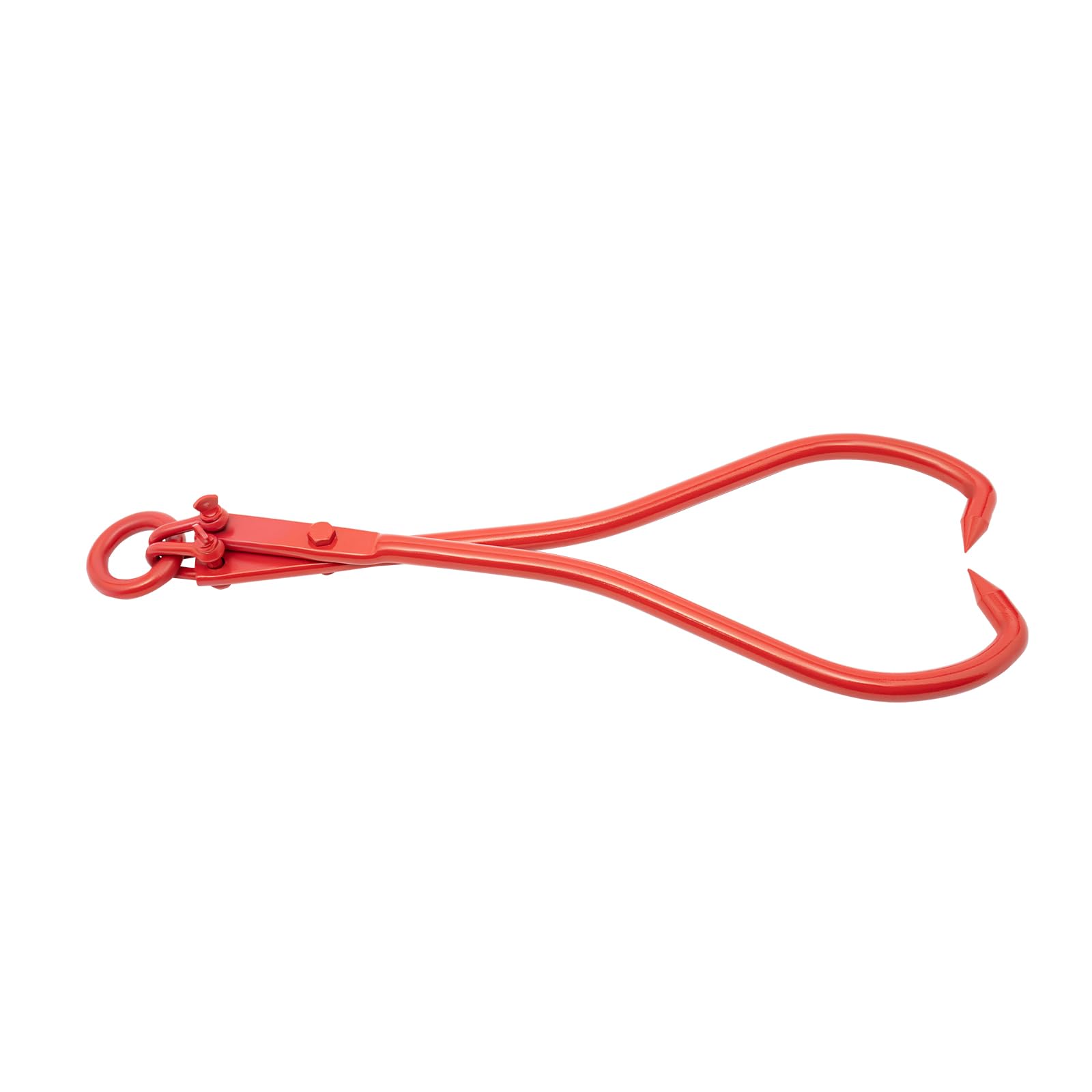 Pinzas para madera, 36 pulgadas, de acero al carbono, capacidad de carga de 1000 kg, área de apertura de 0 ~ 91,44 cm, 2 garras para troncos de árboles y varillas, color rojo