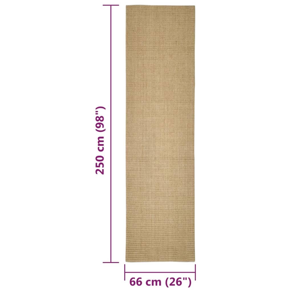 Dywan do salonu, dywan z naturalnego sizalu, 66 x 250 cm