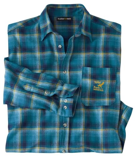 ATLAS FOR MEN - Camisa de Franela a Cuadros - L