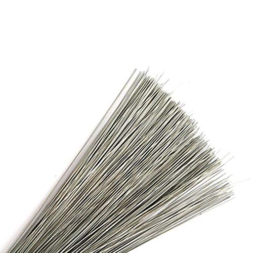 200 Stems Silver Rose Stub Wire Florist Galvanised - 7 Choose 26 28 30 32 swg (7 - 26 Gauge - Silver)