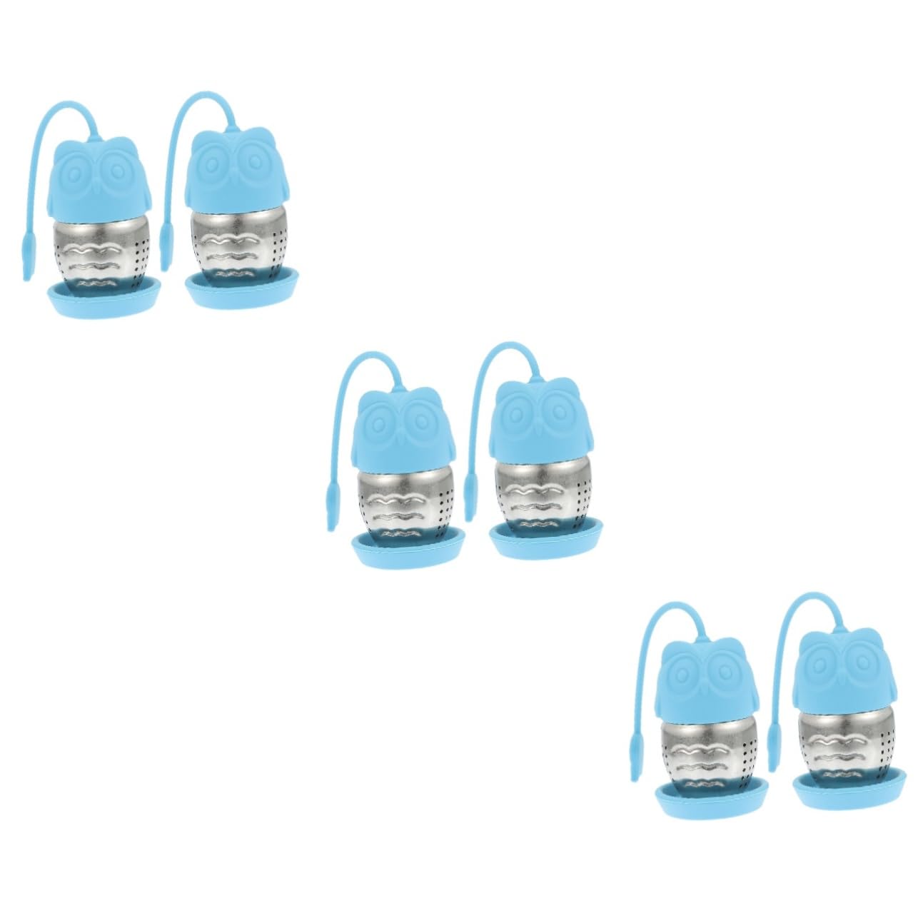 WOONEKY 6pièces Infuseurs à Thé Silicone Outils De Filtration Pour Thé Vrac Sachets Réutilisables Pour Tasses Et Théières