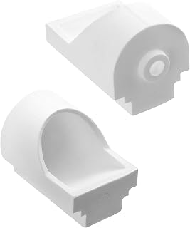 QWORK Centrifugal Casting Crucible, 2 Pack Zirconia Casting Cup Machine Crucible Hooded for Dental Lab, Over 200 Times of Use