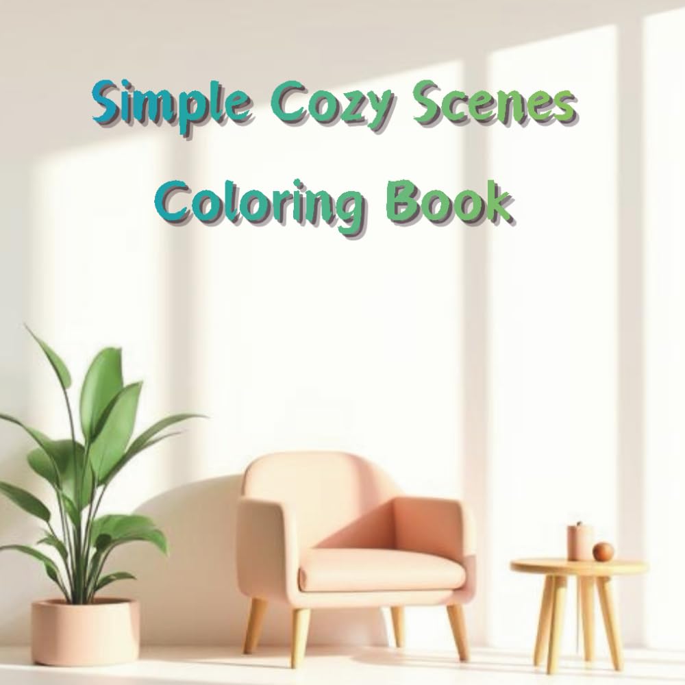 Simple Cozy Scenes Coloring Book