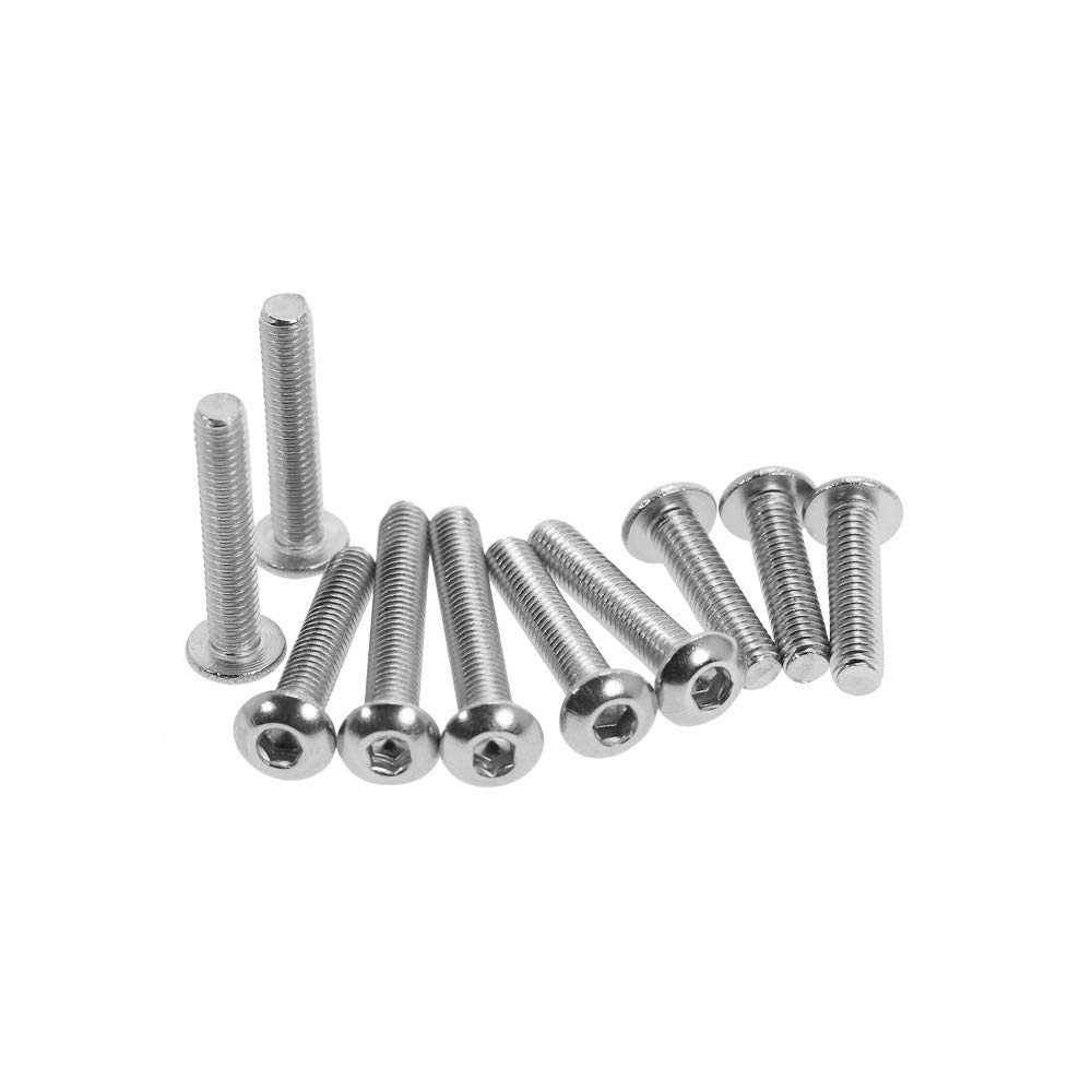 Set di viti autofilettanti, 50 viti a testa cilindrica con cava esagonale, in acciaio inossidabile, viti M3 M4, bulloni per rubinetto (M3,6 mm)