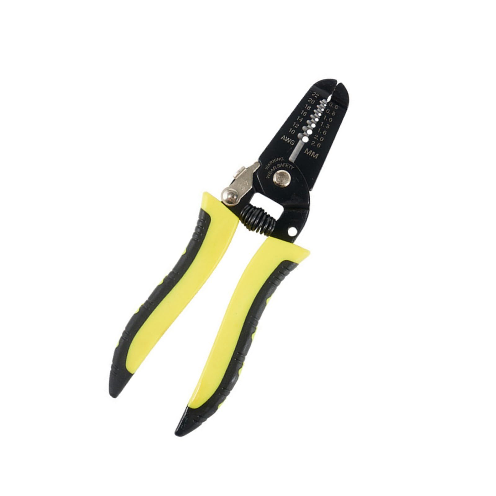 Pffiocix Steel Wire Stripper, Multitasking Tool For Electrical Wiring Projects And Applications, Hand Stripping Tool Professional Wire Stripper Crimper Cutter