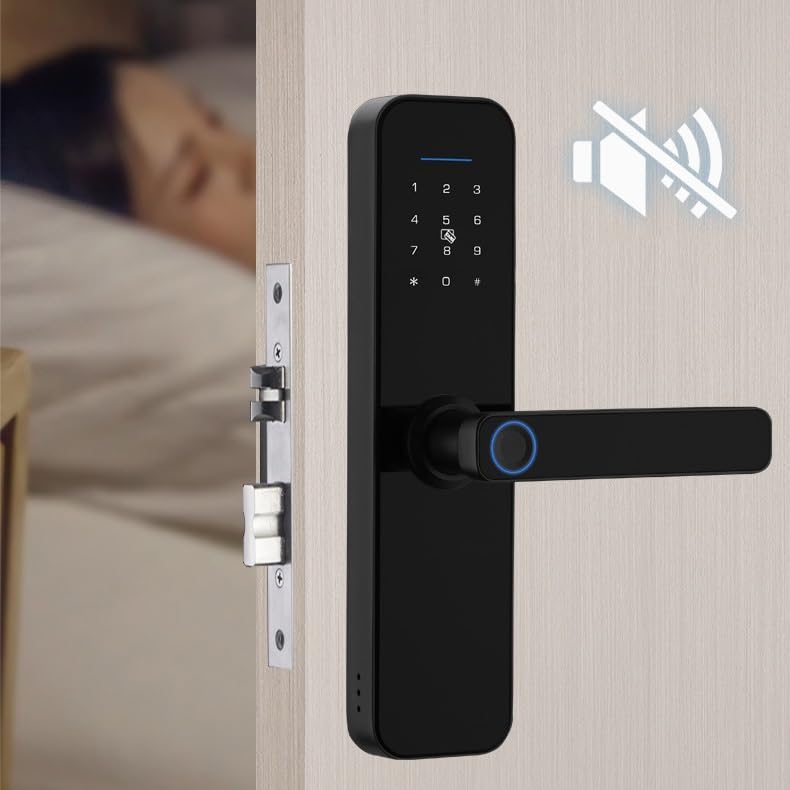 ERTXGBA 制御ロック解除認識指紋防水スマートロック(Red) スマート