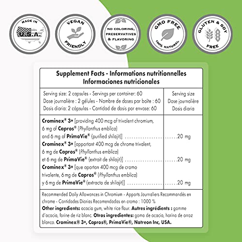 Supersmart - Crominex 3+ (Chromium) 20 mg - Met Polyfenol & Fulvinezuur - Gewichtsverlies & Vetverbrander | Non-GMO… - Image 4