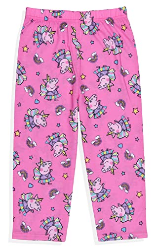 Komar Kids Peppa Pig Toddler Girls Unicorn Princess Short Sleeve Pant 2PC Pajama Set3