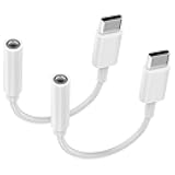 [Apple MFi Certified] USB C to 3.5 mm Headphone Jack Adapter, 2 Pack Earphone Audio Jack Aux Dongle Cable for iPhone 17, Air, 16/15 Pro Max, Galaxy S25 S24 Ultra Note, iPad Pro mini, MacBook