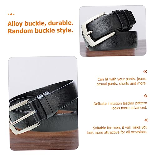 BESPORTBLE Men Adjustable Waist Belt Casual Jean Belt for Daily Wear Imitation Material for Husband Dad Boyfriend Versatile Style for Shorts Jeans4