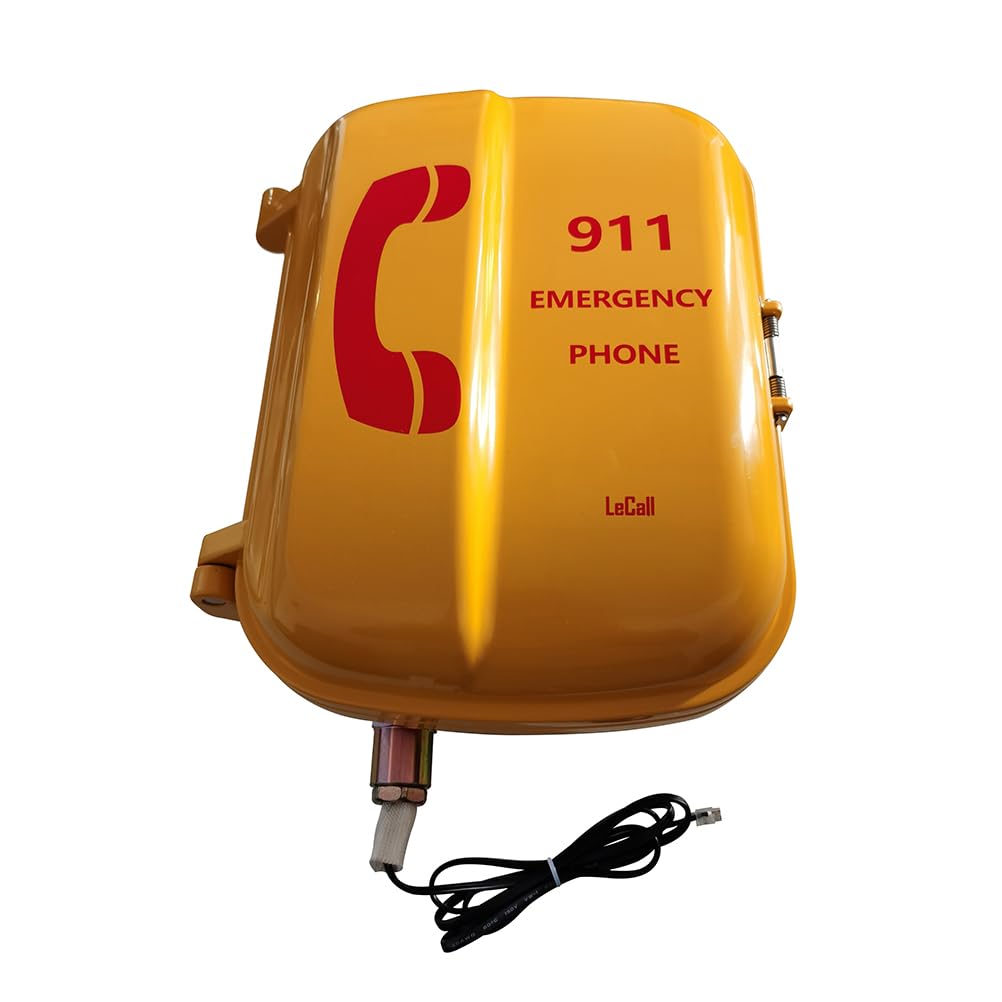 LeCall Outdoor Emergency Phone/ 911 Telephone/Emergency Call Box, IP67 Weather Proof and Vandal Resistant, TEP302