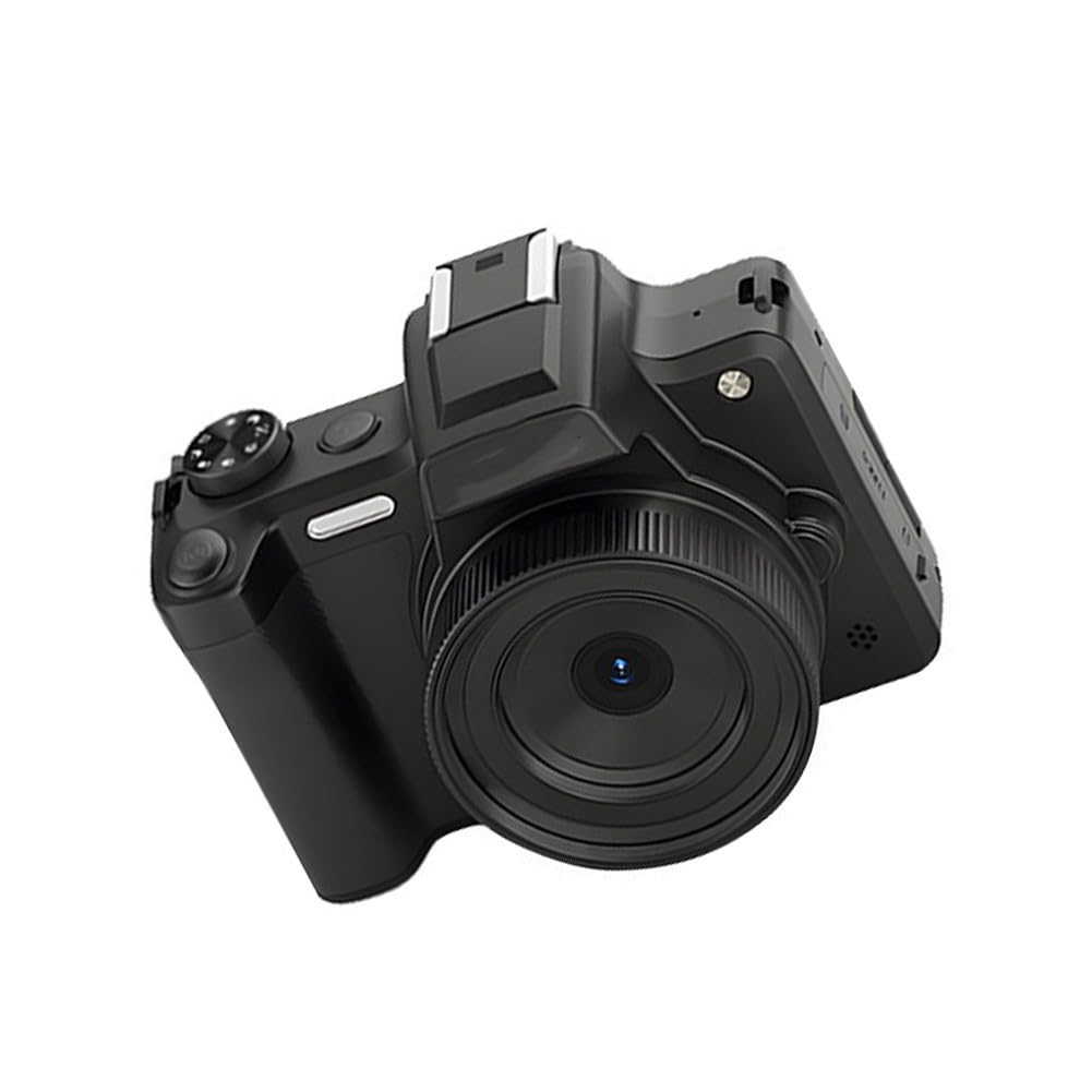 ZYWUOY Fotocamera digitale da 68 MP, videocamera HD con schermo flip e mirino, modalità bellezza per vlogging selfie fotografia di viaggio nera