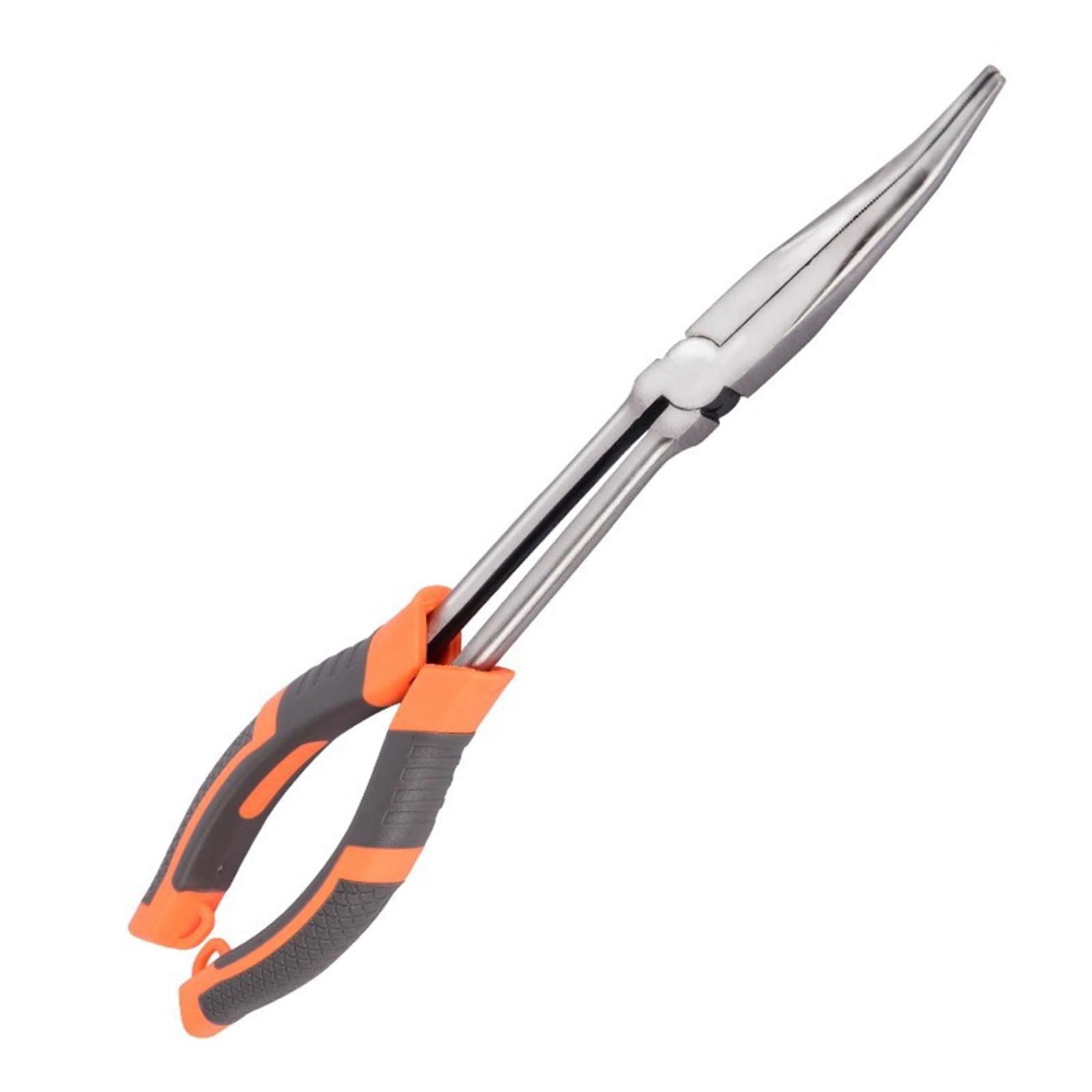 Tsophreniq 25 Degree Small Bend 11Inch Long Handle Pointed Nose Pliers For Fishing, Electrical And Maintenance Tasks With Multiple Angled Shape Grip Electrician Tool