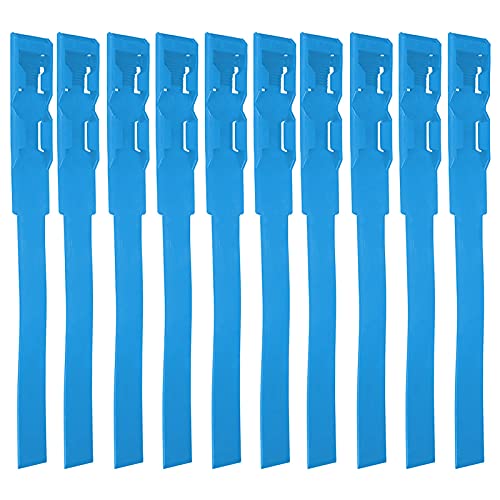 Cyrank Cow Identification Bands 10pcs, Livestock Identification Bands Cattle Leg Band Cattle Identification Rings Cattle Foot Marking Tape Cow Cattle Marking Supplies for Farm Livestock(Blue)