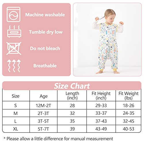 Homeal Baby Sleep Sack,Summer Toddler Sleep Sacks 2T-3T Sleep Sack Toddler,Toddler Sleeping Sack With Legs,Sleeveless Sleep Sack Baby,Light Weighted Sleep Sacks Baby For Early Walkers,12Months-7T #TOP2