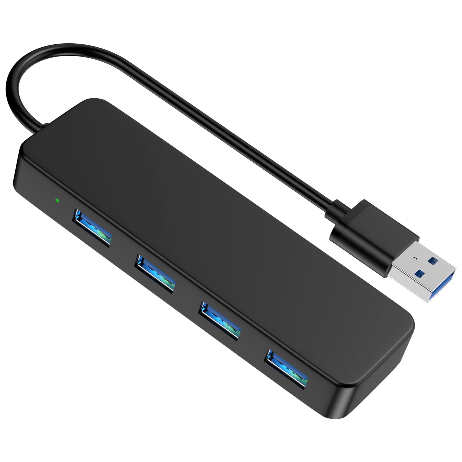 USB 3.0 Hub,4 Ports USB Hub Splitter,Ultra-Slim Portable USB A Adapter Mini Multiport Expander for Mouse,Keyboard,Flash Drive,U Disk,Printer Compatible with Laptop, Desktop PC,Xbox,PS5,and More