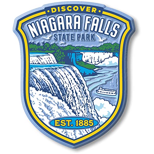 Imán vintage 3D Niagara Falls State Park 2.8 x 3.4 in
