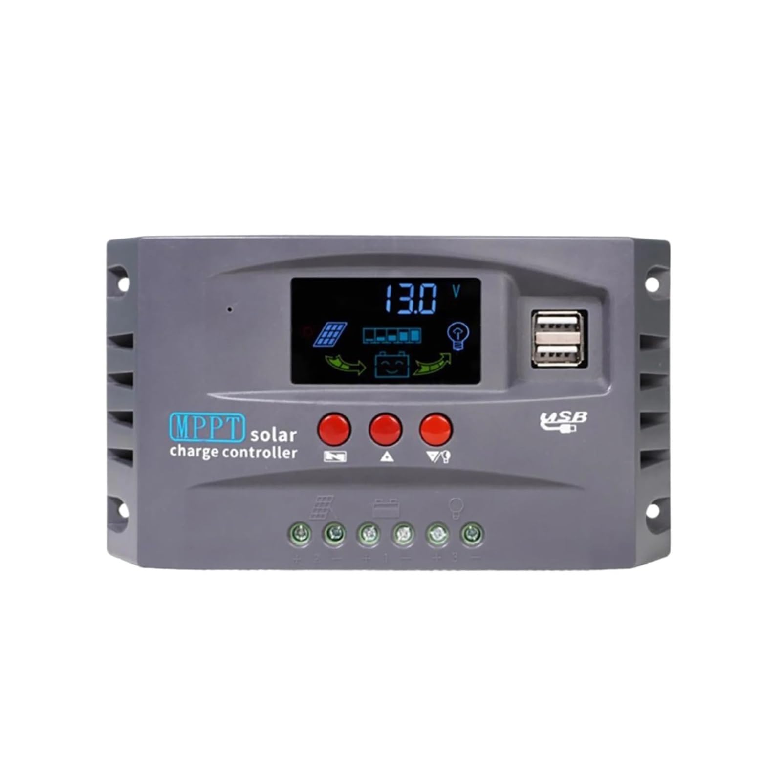 MPPT Solar Charge Controller, 12V/24V Auto, 30A-100A, Solar Panel Regulator Compatible With Lead-Acid, Lithium And LiFePO4 Batteries(100A)