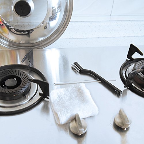 Sunmns 20 Pieces Mini Handle Stainless Steel Wire Bristles Brush Set For Cleaning Welding Slag, Stain And Rust (Silvery Golden) #TOP6