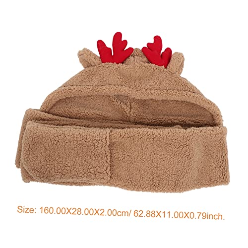 Hooded Antler Hat with Scarf for Women Warm Woolen Beanie and Neck Warmer Soft and Cozy for Durable2