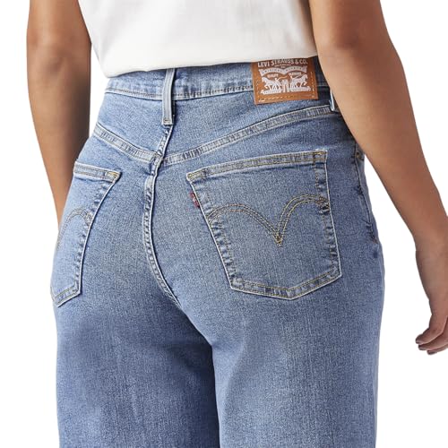 Image of Women's Blue Ribcage Wide Leg fit high Rise Jeans