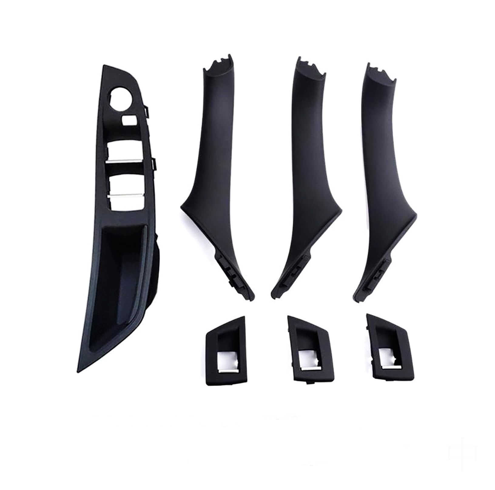 BLBNEZBZTY for BMW for F10 F11 F18 2010-2017 LHD Inner Door Handle Interior Door Handle Covers(Black Lhd 6pcs)