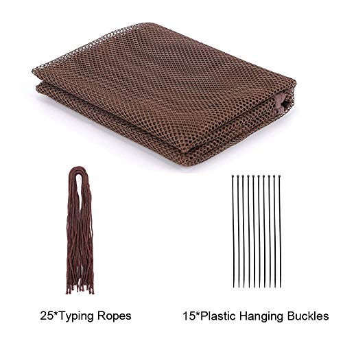 Child Proofing Banister Guard Net, Durable Baby Proofing Stairs Rail Safety Net, 10ft Lx2.5ft H Outdoor Balcony and Indoor Stair Railing Safety Mesh (Brown) - Thumbnail 4