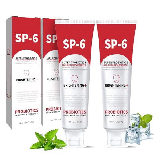 2pcs SP6 Probiotische Whitening Zahnpasta, 140g SP6 Zahnpasta, Zahnaufhellung Und Frischen Atem, 6 Probiotika-Formel Für Gesundes Zahnfleisch, Für Empfindliche Zähne