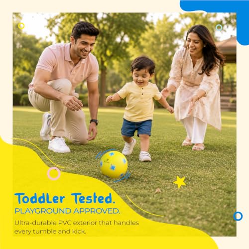 Image of Lifelong Mini Football for Kids | Soft PVC Football | Lightweight Training Ball | Indoor & Outdoor Play | Beach, Pool & Playground Play | Yellow | 5.8 inches