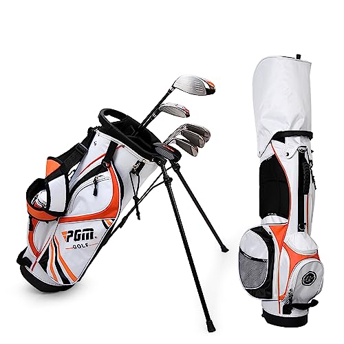 PGM Golf Club Set - 9 Pieces Junior Complete Golf Club Set for Kids Children - Right Handed - Driver(#1), Hybrid, Iron(#7,#9,#S), Putter, Golf Stand Bag - Image 3