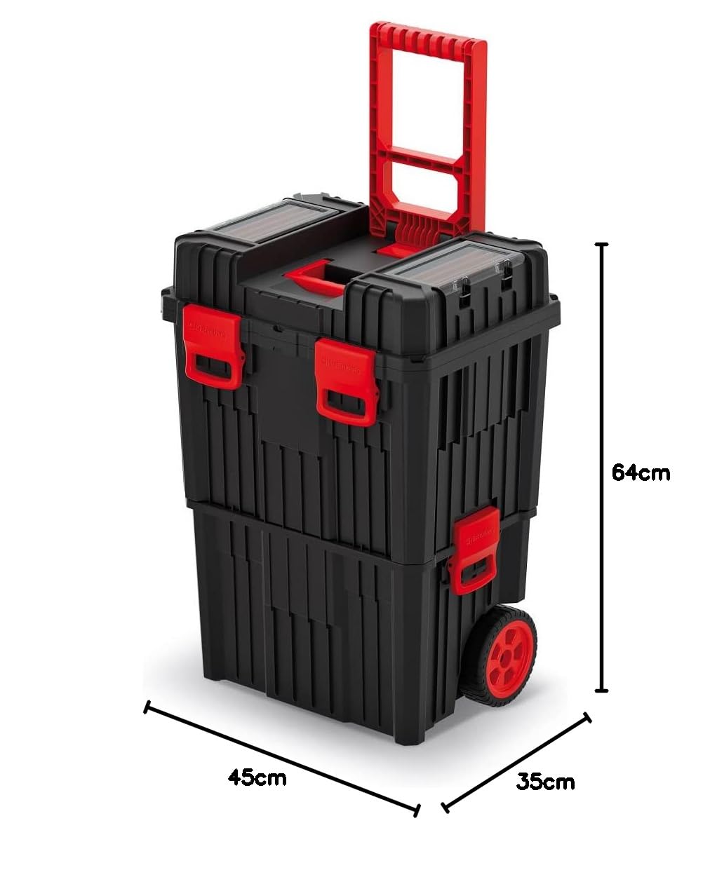 Chariot d'atelier XL « HD Wheelbox » avec de nombreux accessoires l x p x h en cm : 45 x 35 x 64 cm Le chariot polyvalent pour usage privé et commercial