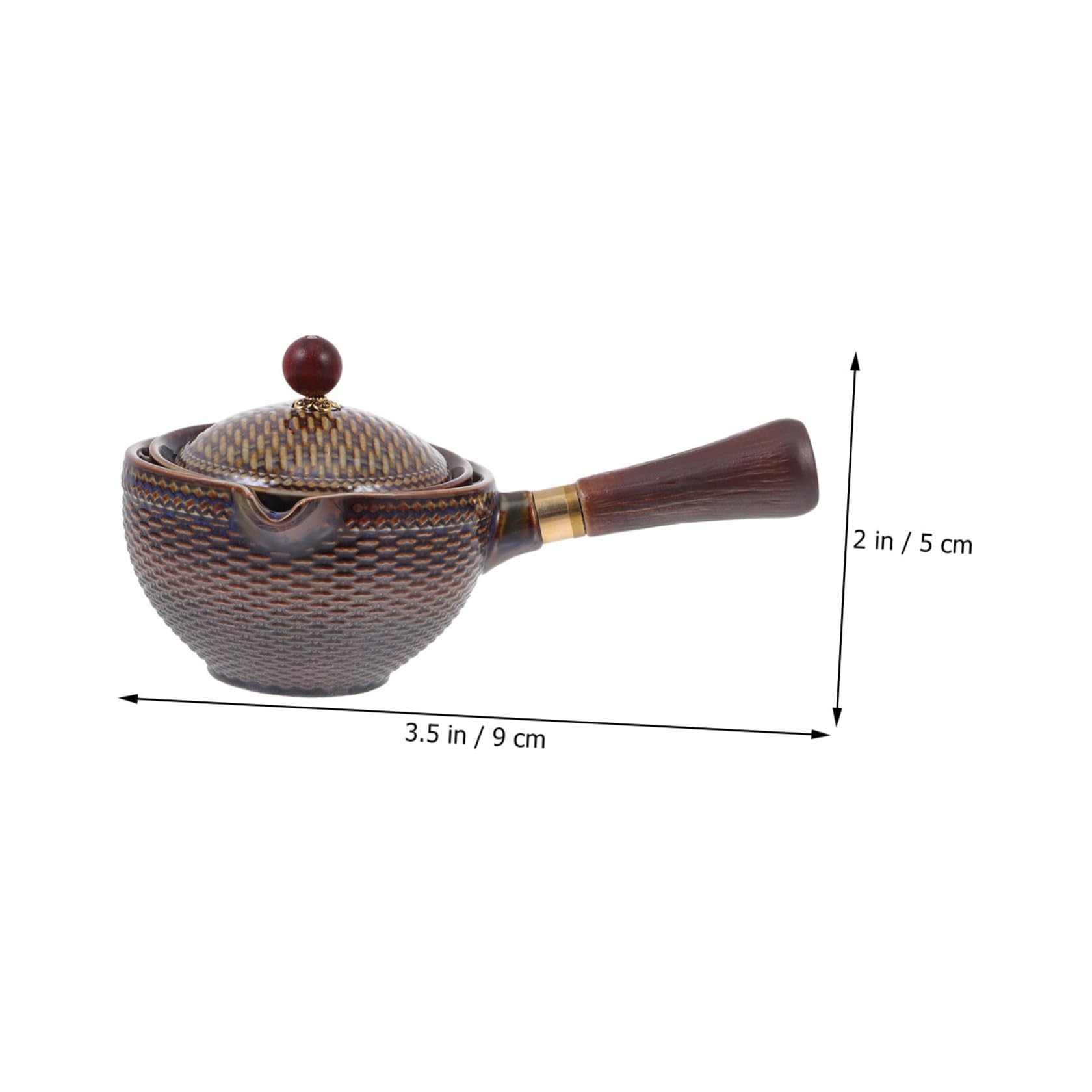 Homoyoyo Tetera y Efecto Filtrante Resistente al Calor Marrón de Cerámica Filtro para Preparar Infusiones y Té Kung Fu en Casa