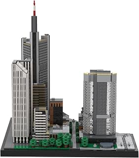 Architecture Frankfurt Neue Mainzer Straße Skyline Landmark Buildings, Modular House Building Set, 4057 Pieces Street View Bricks for Adult, Modular Buildings Authored by Tralux21