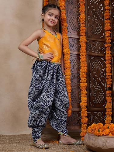 Image of PS PEACHES Girls Dhoti Set