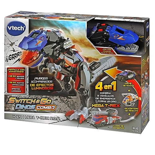Switch&Go Dinos Mega T-Rex S.O.S. VTech juguete combinado 4 en 1 5